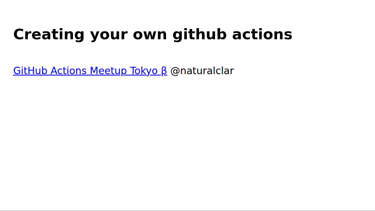 Creating your own GitHub Actions