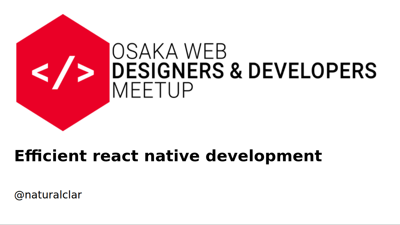 Efficient React Native development