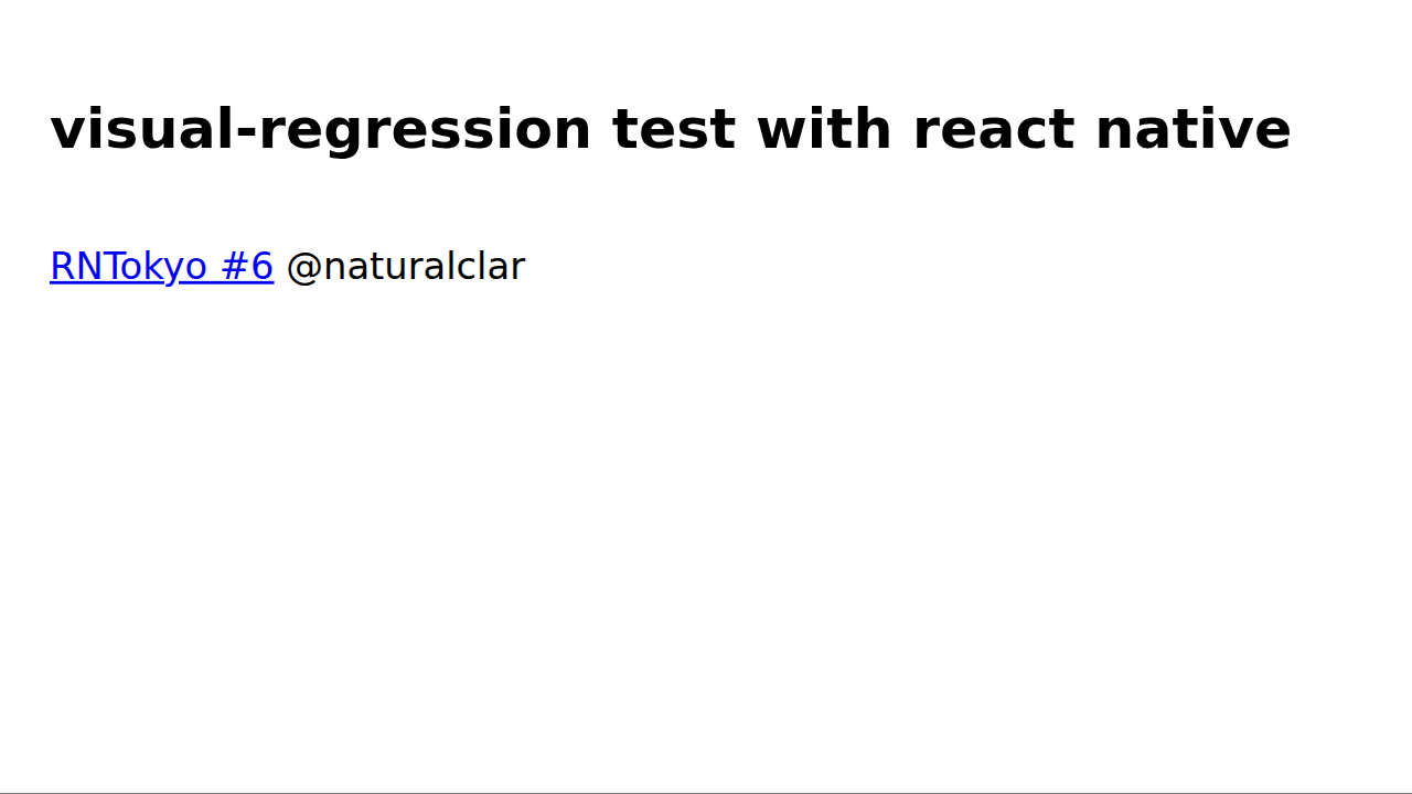 visual-regression test with react native